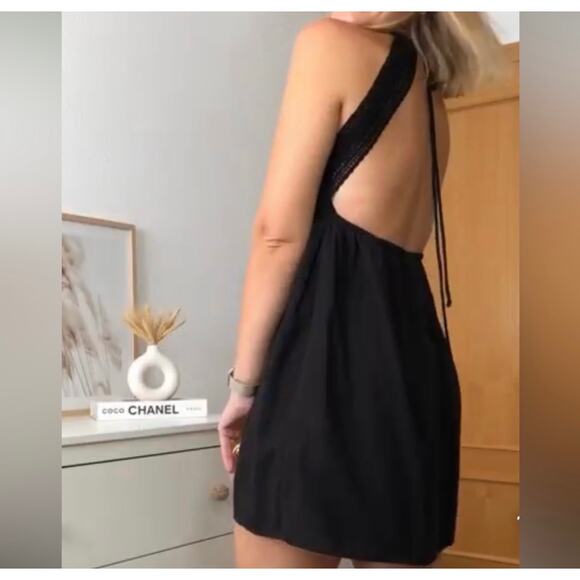 ZARA LACE INSERT MINI DRESS - Picture 4 of 12